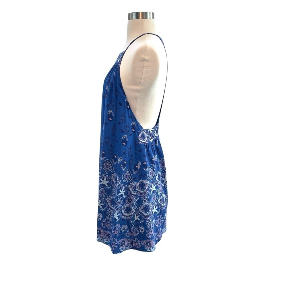 Ecote Urban Outfitters Gigi Blue and White Sleeveless T Back Mini Dress Size XS - Picture 6 of 15